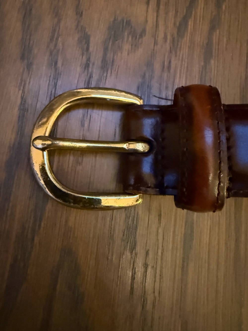 Coach Brown Leather Belt with Brass Buckle size 38